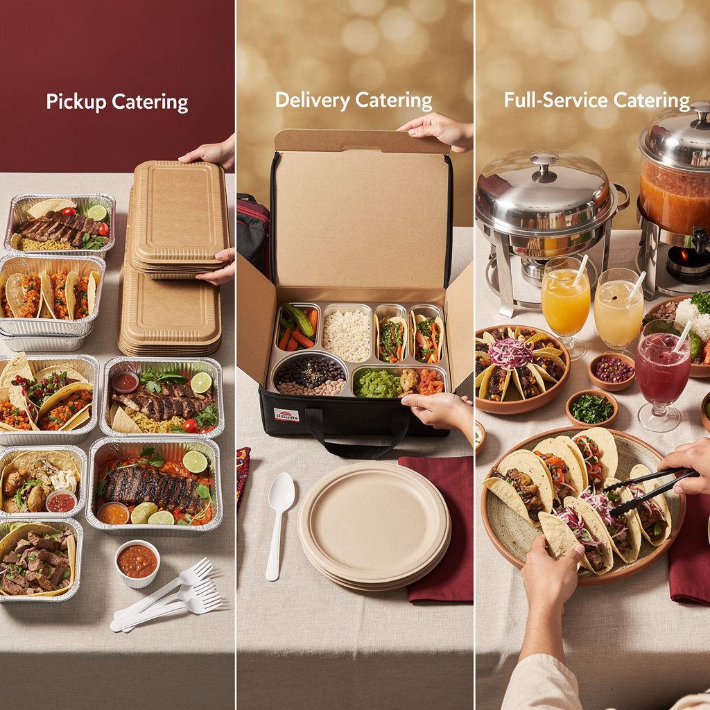 Taco Kitchen catering formats - pickup, delivery, and full-service options for Chicago events